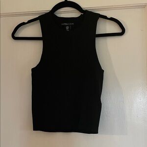 Basic Black Sweater Crop Tank